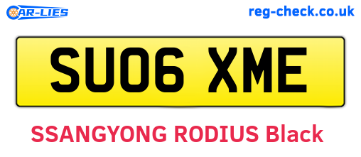 SU06XME are the vehicle registration plates.