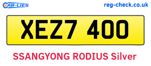 XEZ7400 are the vehicle registration plates.