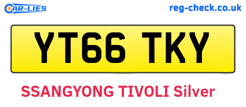 YT66TKY are the vehicle registration plates.