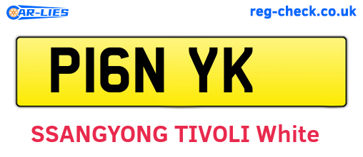 P16NYK are the vehicle registration plates.