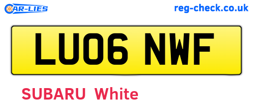 LU06NWF are the vehicle registration plates.