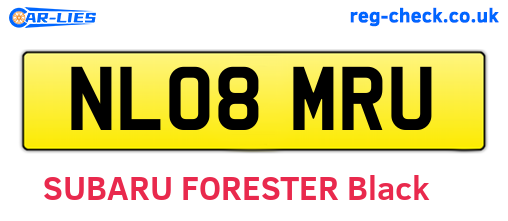 NL08MRU are the vehicle registration plates.