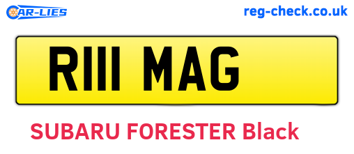 R111MAG are the vehicle registration plates.