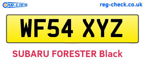 WF54XYZ are the vehicle registration plates.
