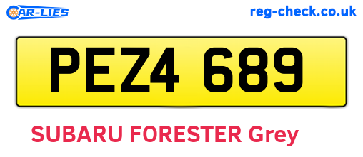 PEZ4689 are the vehicle registration plates.