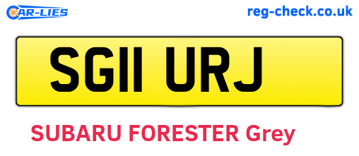 SG11URJ are the vehicle registration plates.