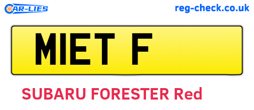 M1ETF are the vehicle registration plates.