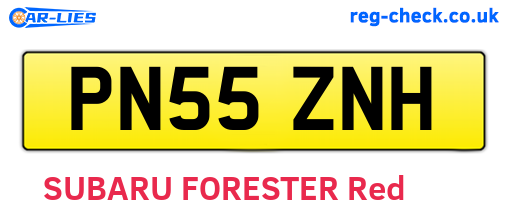 PN55ZNH are the vehicle registration plates.
