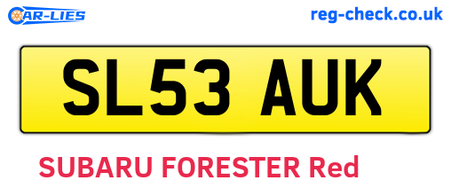 SL53AUK are the vehicle registration plates.