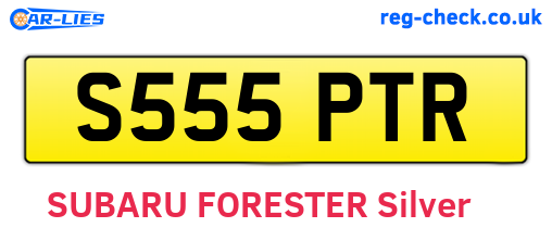 S555PTR are the vehicle registration plates.