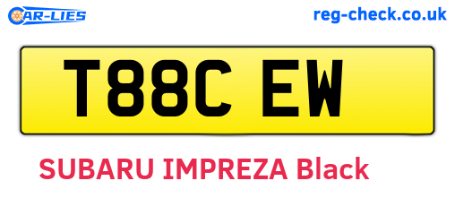 T88CEW are the vehicle registration plates.
