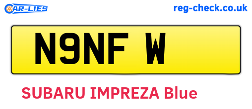 N9NFW are the vehicle registration plates.