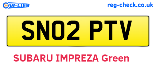SN02PTV are the vehicle registration plates.