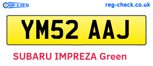 YM52AAJ are the vehicle registration plates.