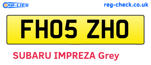 FH05ZHO are the vehicle registration plates.