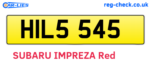 HIL5545 are the vehicle registration plates.