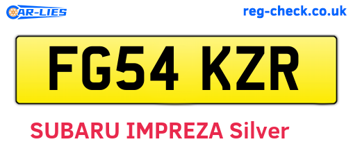 FG54KZR are the vehicle registration plates.