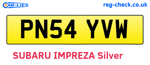 PN54YVW are the vehicle registration plates.