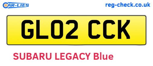 GL02CCK are the vehicle registration plates.