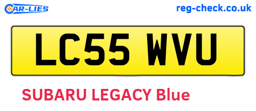 LC55WVU are the vehicle registration plates.