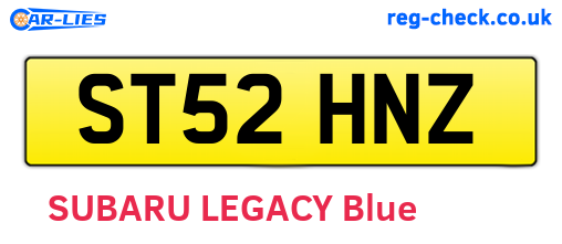 ST52HNZ are the vehicle registration plates.