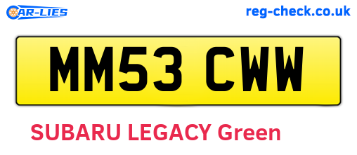 MM53CWW are the vehicle registration plates.