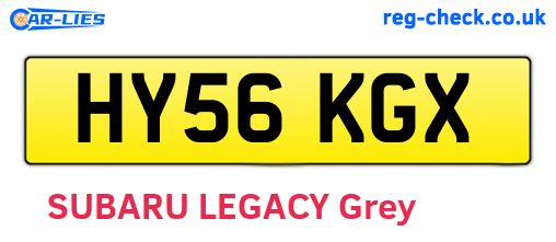 HY56KGX are the vehicle registration plates.
