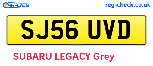 SJ56UVD are the vehicle registration plates.