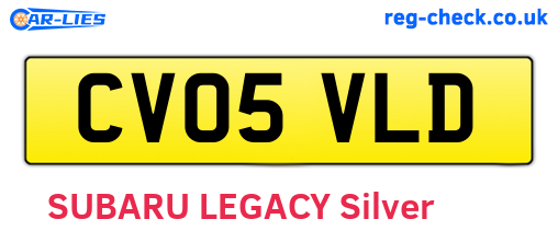 CV05VLD are the vehicle registration plates.