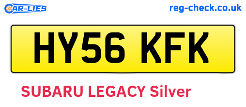 HY56KFK are the vehicle registration plates.