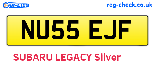 NU55EJF are the vehicle registration plates.