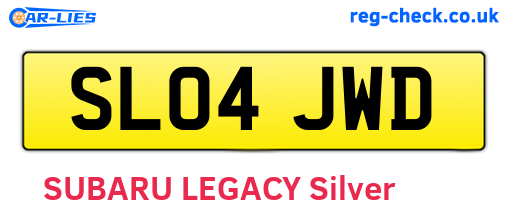 SL04JWD are the vehicle registration plates.