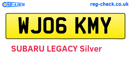 WJ06KMY are the vehicle registration plates.