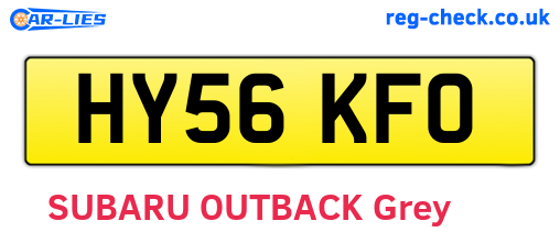 HY56KFO are the vehicle registration plates.