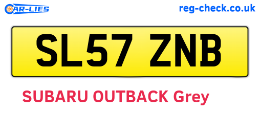 SL57ZNB are the vehicle registration plates.