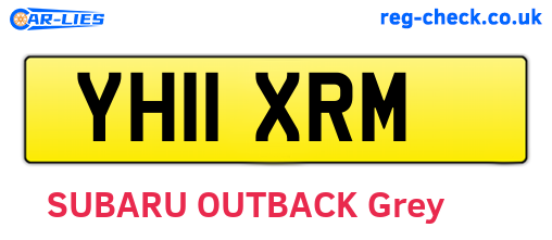 YH11XRM are the vehicle registration plates.