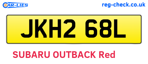 JKH268L are the vehicle registration plates.