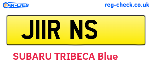 J11RNS are the vehicle registration plates.