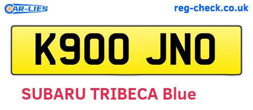 K900JNO are the vehicle registration plates.