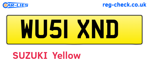 WU51XND are the vehicle registration plates.