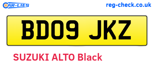 BD09JKZ are the vehicle registration plates.