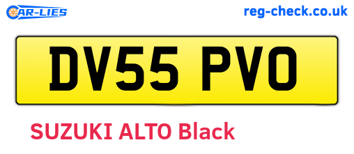 DV55PVO are the vehicle registration plates.
