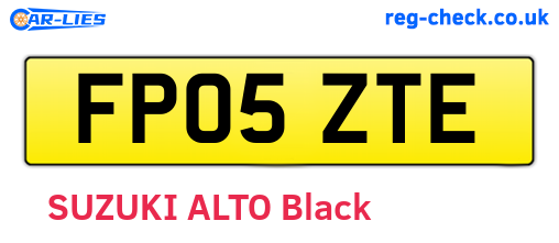 FP05ZTE are the vehicle registration plates.