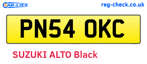 PN54OKC are the vehicle registration plates.