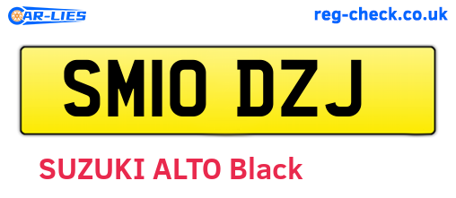 SM10DZJ are the vehicle registration plates.