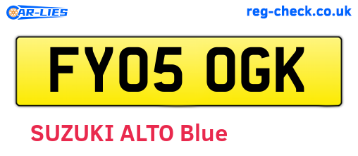 FY05OGK are the vehicle registration plates.