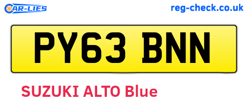 PY63BNN are the vehicle registration plates.