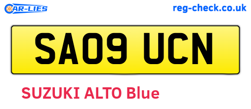 SA09UCN are the vehicle registration plates.