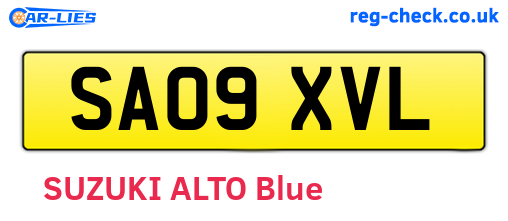 SA09XVL are the vehicle registration plates.