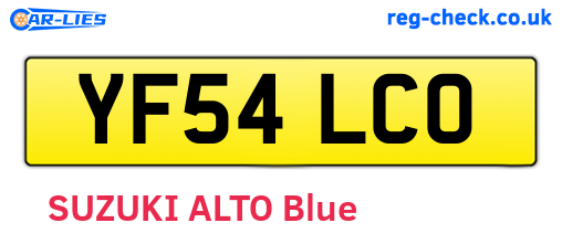 YF54LCO are the vehicle registration plates.